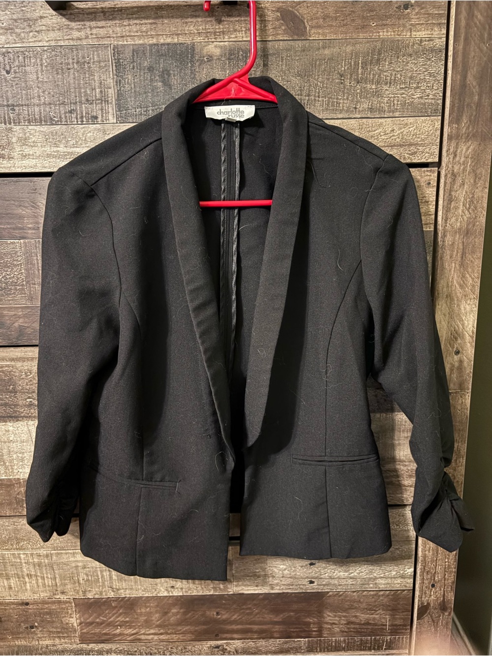 Charlotte Russe Black Shawl Collar Blazer Jacket